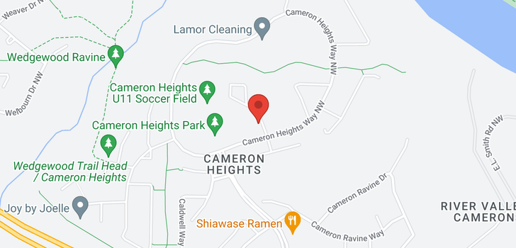 map of 3412 CAMERON HEIGHTS CV NW